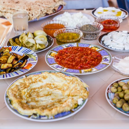 Plates of Jordanian food