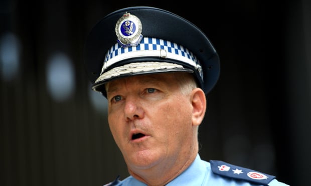 NSW police commissioner Mick Fuller addresses media on Wednesday.