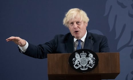 Boris Johnson speaking during a visit to the UK Battery Industrialisation Centre in Coventry