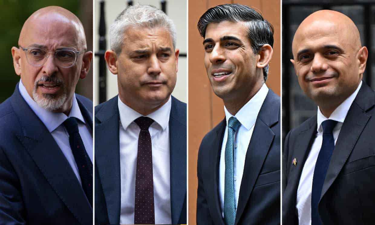 <div class=__reading__mode__extracted__imagecaption>Nadhim Zahawi and Steve Barclay are appointed chancellor and health secretary respectively, replacing Rishi Sunak and Sajid Javid who have resigned from their roles. Composite: Getty Images/AFP/EPA<br>Nadhim Zahawi and Steve Barclay are appointed chancellor and health secretary respectively, replacing Rishi Sunak and Sajid Javid who have resigned from their roles. Composite: Getty Images/AFP/EPA</div>