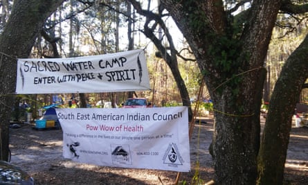 Protesting the pipeline at Live Oak, Florida.