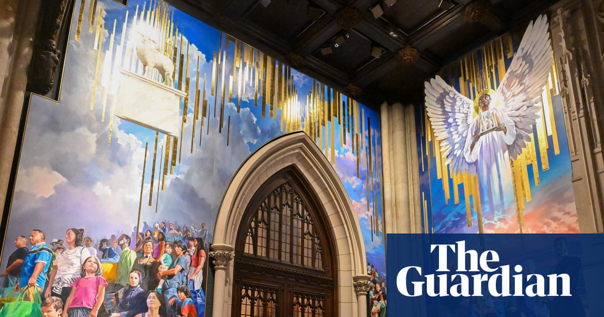 ‘We’re all in this together’: New York cathedral pays tribute to immigrants with new mural