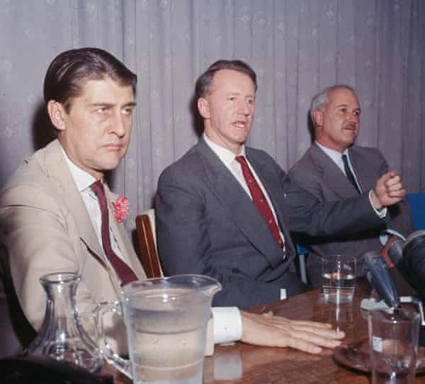 Ian Smith, Rhodesia’s premier, centre, in 1965