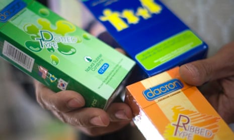 Packs of condoms at a pharmacy in the western Afghan city of Herat in December.