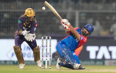 Rishabh Pant leathers a shot skywards