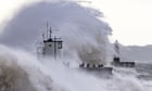 Storm Ellen: man dies as winds of up to 60mph hits UK coast