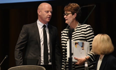 Commonwealth Bank CEO Ian Narev with chair Catherine Livingstone