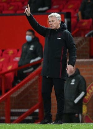 David Moyes of West Ham United on the sideline.