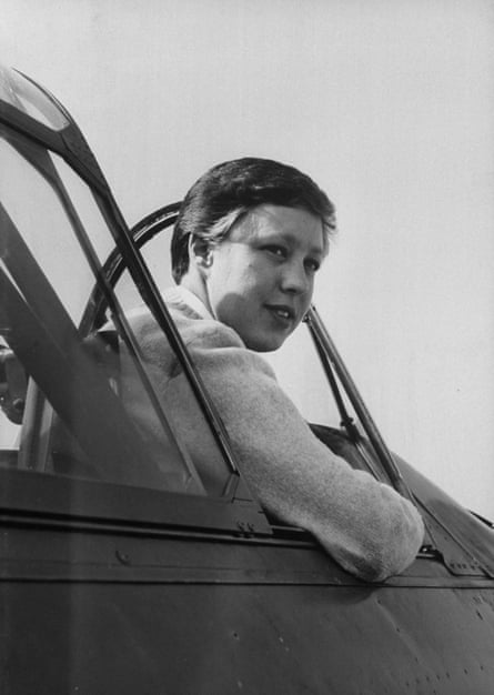 a woman in a plane