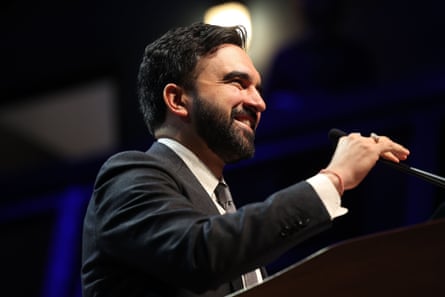 Zohran Mamdani speaks at a rally