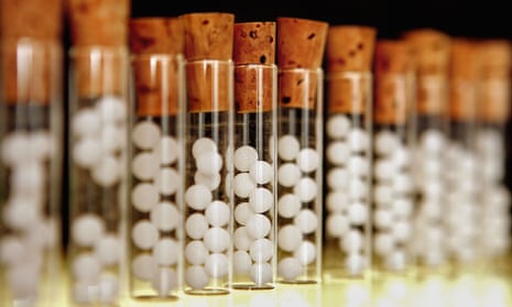 Vials containing homeopathic pills