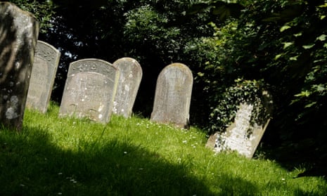 gravestones in a churchyard