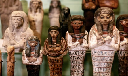Egyptian shabtis from the Middle Kingdom onwards.