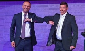 ACT chief minister Andrew Barr and opposition leader Alistair Coe