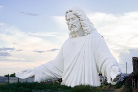 The top half of the Jesus statue