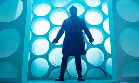 Jo Martin’s Doctor Who in her Tardis