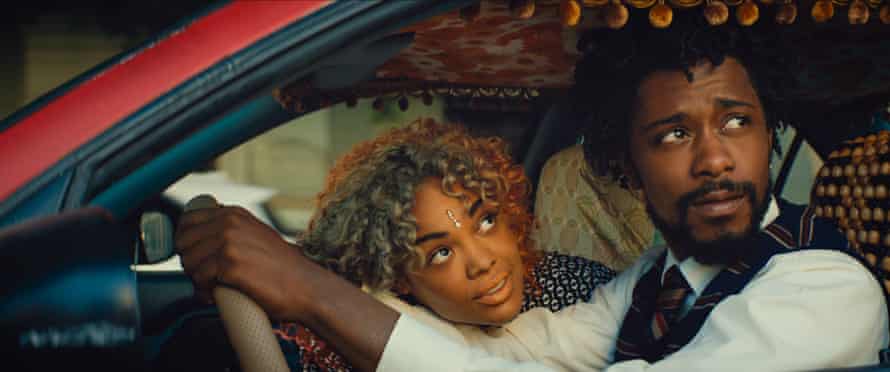 Tessa Thompson and Lakeith Stanfield in Boots Riley’s Sorry to Bother You
