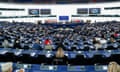 General view of MEPs sitting in the European parliament plenary hall in Strasbourg