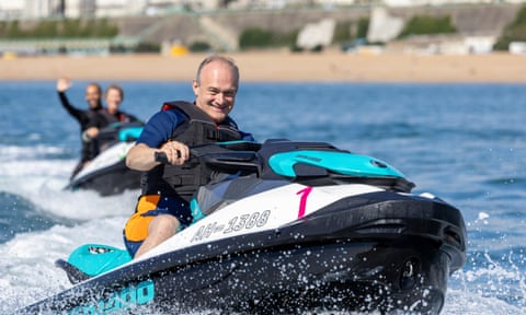 Ed Davey on a jetski