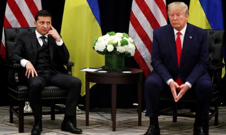 Volodymyr Zelenskiy and Donald Trump at the United Nations building, 25 September 2019.