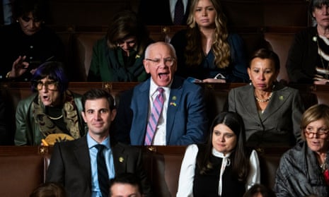 Congressman Paul Tonko, center, reacts to a comment by Rep. Kat Cammack, R-Fla., on the House floor before a vote in which House Republican Leader Kevin McCarthy, R-Calif., did not receive enough votes to become Speaker of the House on Wednesday, January 4, 2023.