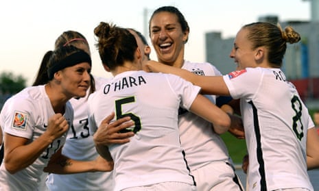 Carli Lloyd celebrates her goal against China in the World Cup quarter-finals last year. The men receive $1.50 per ticket sold to home friendlies, while women get only $1.20.
