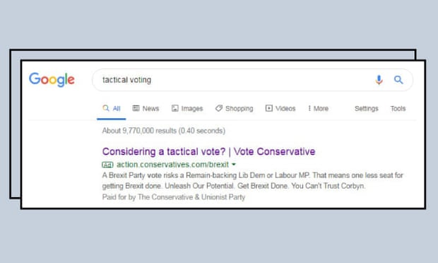 Tory tactical voting advertisement