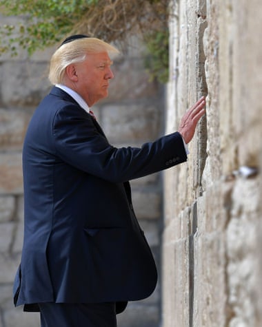 Trump visits the Western Wall on Monday.