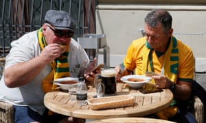 Australian fans in Russia for the World Cup