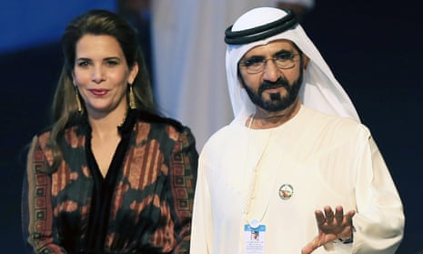 Sheikh Mohammed bin Rashid Al Maktoum and his sixth wife, Princess Haya bint Al Hussein, at the World Government Summit in Dubai, February 2017. 