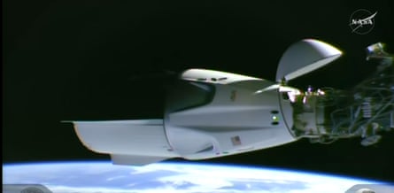 SpaceX capsule docks at the International Space Station
