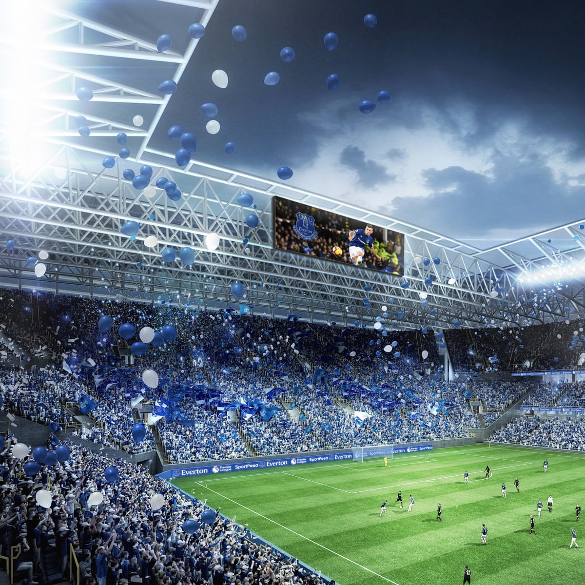 Everton Unveil Plans For 500m New Stadium In Liverpool Docklands Area Everton The Guardian