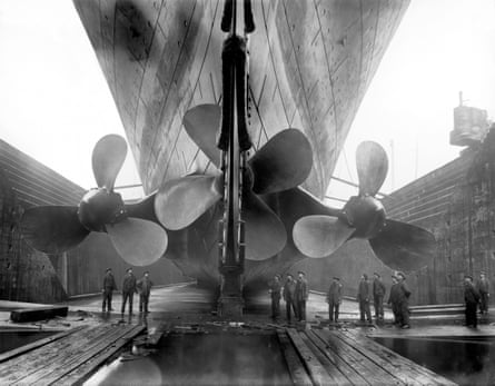 propellers of the Titanic in dry dock