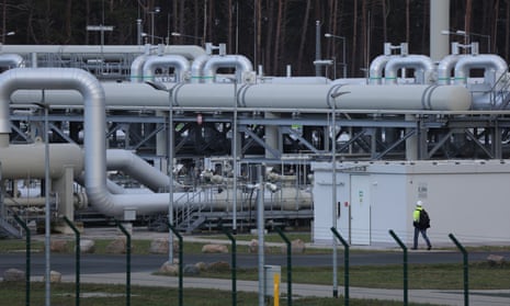 The receiving station of the Nord Stream 2 gas pipeline  ear Lubmin, Germany