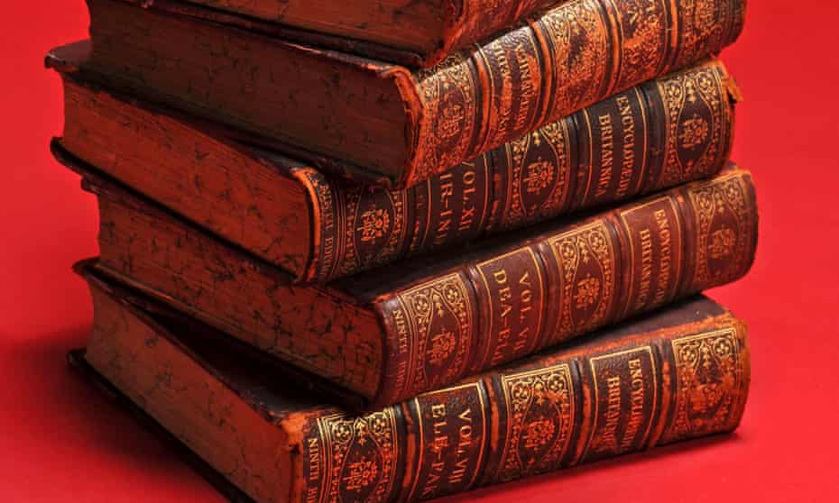 old volumes of the Encyclopedia Britannica