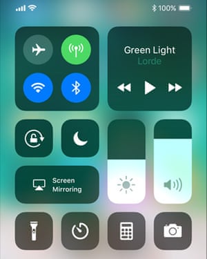 iOS 11 control centre