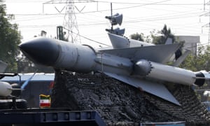 Missiles are paraded through Tehran on Iran’s annual army day on 18 April.