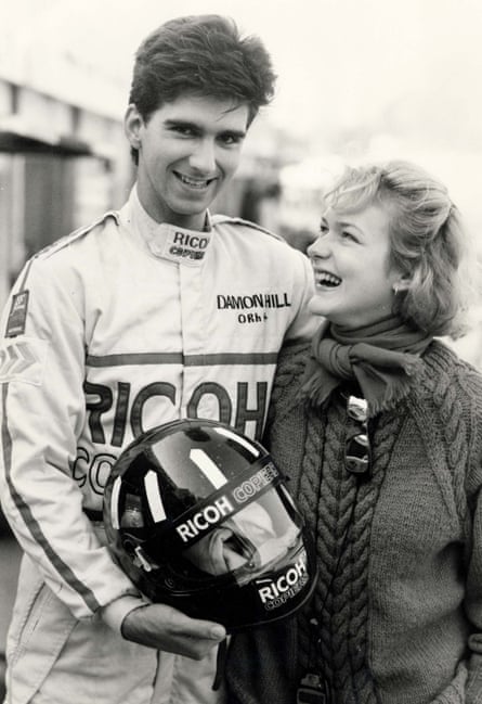 Damon Hill with Georgie at Brands Hatch in November 1984.