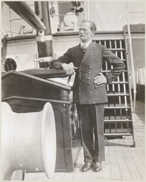 Harold Packham, his grandfather, on deck.