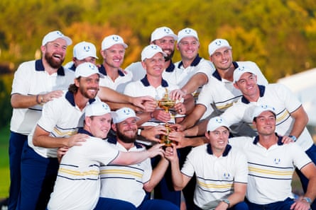European team celebrate Ryder Cup win