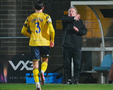 Neil Warnock dishes out the instructions at Plainmoor.