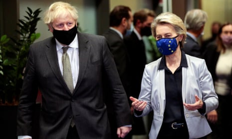 Boris Johnson and EU commission president, Ursula von der Leyen.