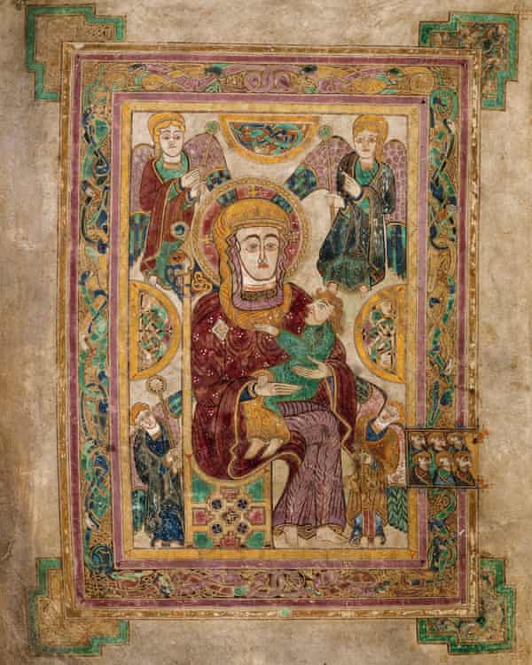 A page from the Book of Kells, considered one of the best treasures in Europe.