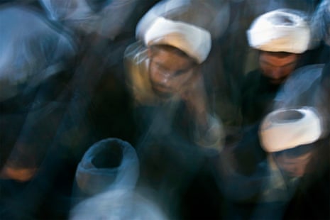 Shia clerics attend a ceremony in Iran. 