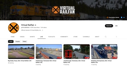 tangkapan layar halaman youtube virtual railfan