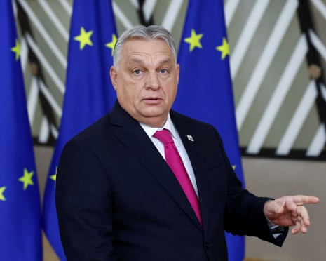 Hungarian prime minister Viktor Orbán gestures as he arrives at a European Union leaders’ summit in Brussels, Belgium last December.