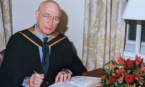 John Woolf in his gown as an honorary member of the Royal College of Music, London.