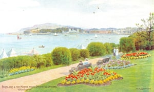 View in to the past: a postcard of Portland, Dorset, by the artist AR Quinton.