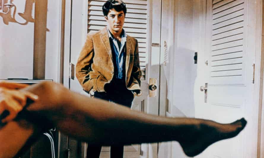 The Graduate, 1967, starring Dustin Hoffman and Anne Bancroft. The film established Buck Henry as a gifted writer with sly satirical leanings.