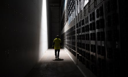 A bitcoin mining operation in Hønefoss, Norway.